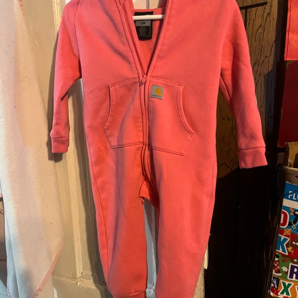 Carhartt Kids Coral Zip Front Hooded One-Piece